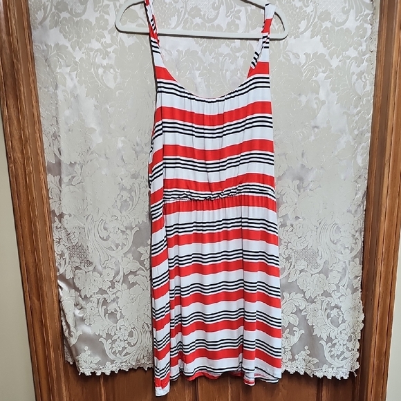 a.n.a Orange, Black and White Sleeveless Tank Top - Picture 1 of 2
